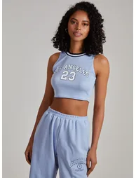 Sports Stripe Varsity Super Crop - 1