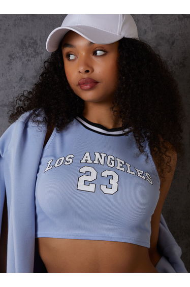 Sports Stripe Varsity Super Crop