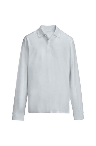 SOLS Pique Long-Sleeved Polo Shirt - Pure Grey