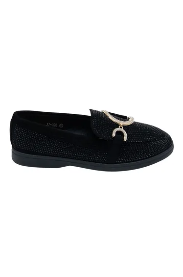 Lemonade Crystal Imperial Glow Loafers Black