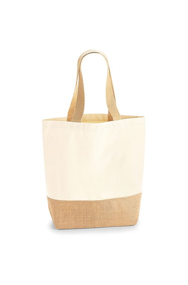 Westford Mill Jute Base Canvas Shopper - Natural