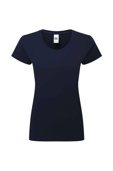 Russell Womens/Ladies Authentic Ringspun Cotton Classic T-Shirt - French Navy