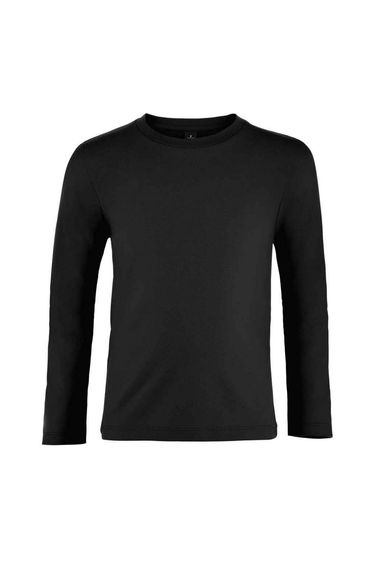 SOLS Childrens/Kids Imperial Long-Sleeved T-Shirt - Deep Black
