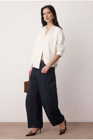 White oxford wide/oversize fit shirt