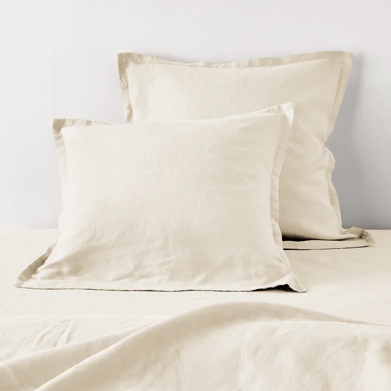 Washed Linen Plain Pillowcase or Bolster Case - 5