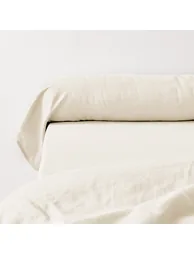 Washed Linen Plain Pillowcase or Bolster Case - 3