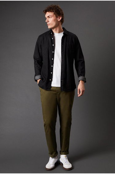 Khaki Slim Fit Chino Trousers