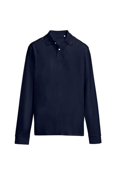 SOLS Pique Long-Sleeved Polo Shirt - French Navy