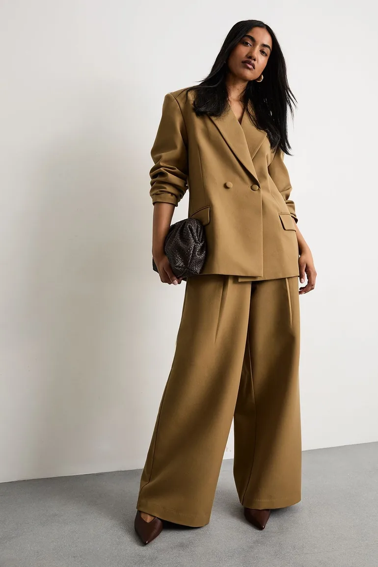 The Premium Wide Leg Tailored Trousers