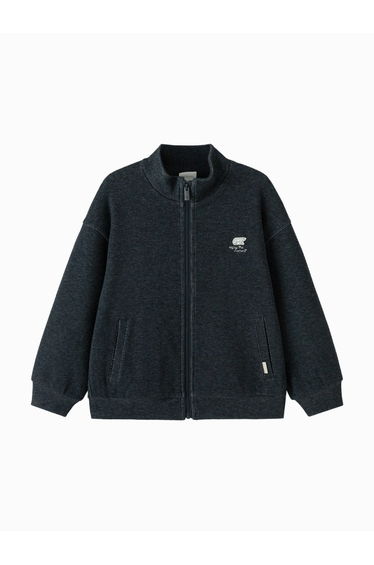 Boys' Zip-Up Jacket With Back Embroidery