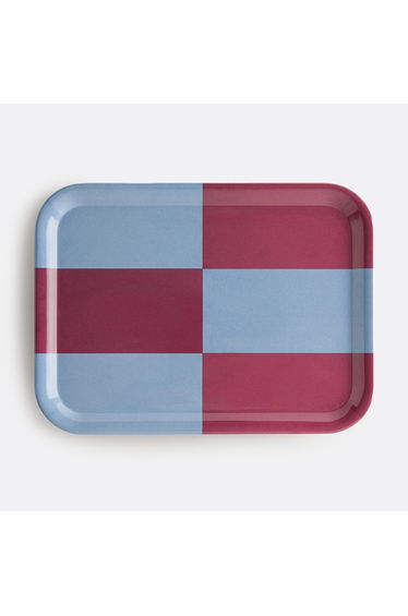 Tabaka Tray with Two-Tone Graphic Print, Size L