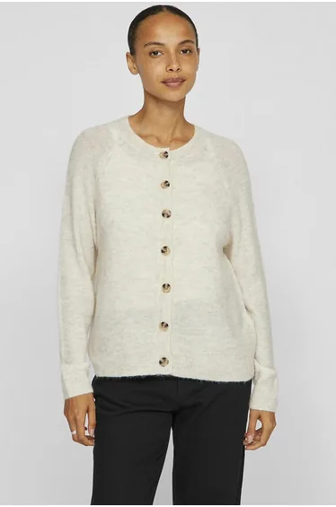 Brushed Knit Buttoned Cardigan