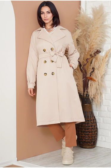 BDART Double Breasted Long Trench Coat