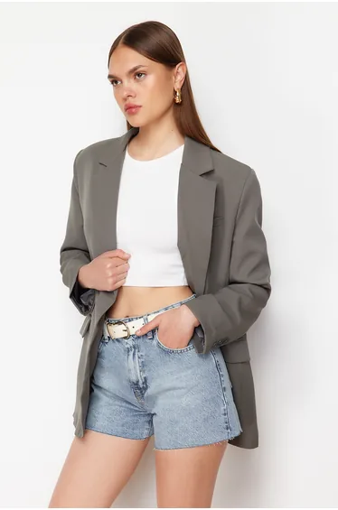 Blue High Waist Denim Shorts