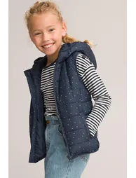 Star Print Hooded Bodywarmer