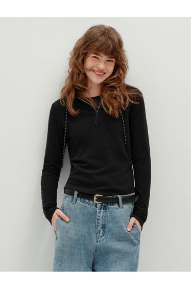 Women's Hoodie with Half Zip