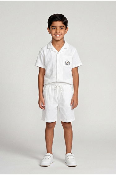 Kids Textured Pull On Shorts