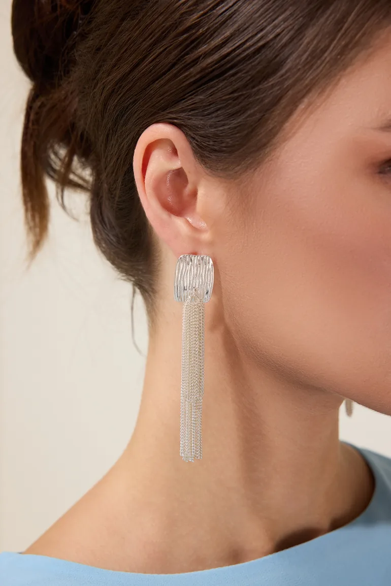 Tassel Metal Earrings - 1