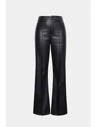 Faux Leather Straight Leg Pants