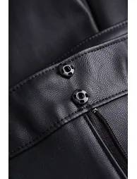 Faux Leather Straight Leg Pants - 3