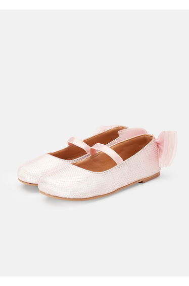 Mary Jane Pink Bow Shoes - Pink