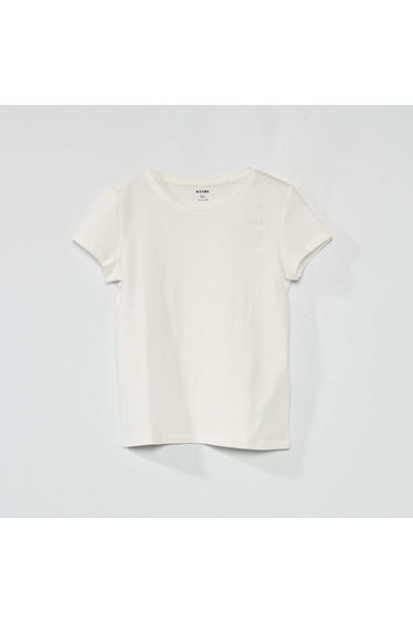 Plain jersey T-shirt snow white
