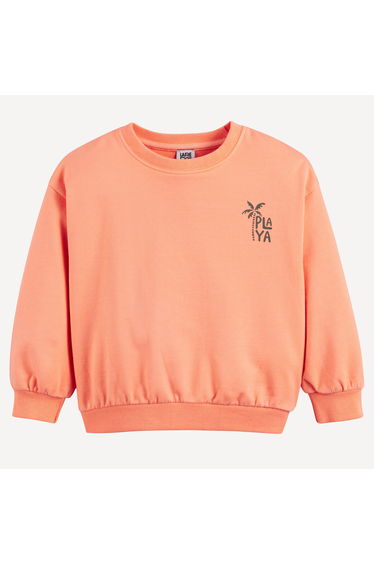Back Print Sweatshirt with Crew Neck