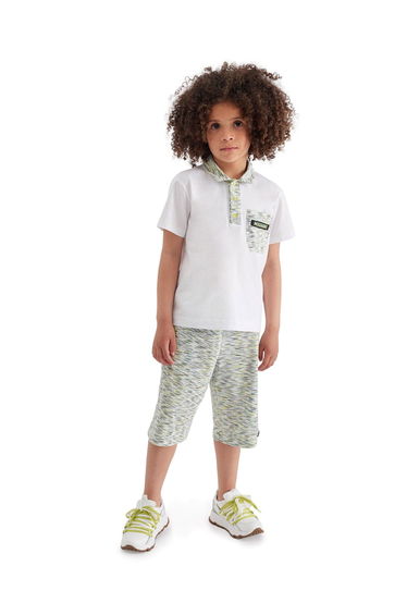 Boys Space Dye Shorts in Green