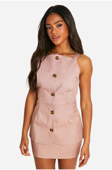 Premium Pinstripe Longline Waistcoat