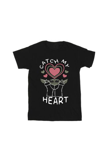 Star Wars Mandalorian Boys Catch My Heart Cotton T-Shirt