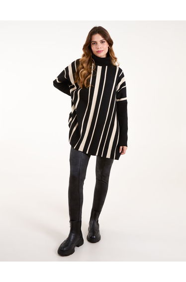 Roll Neck Pinstripe Jumper