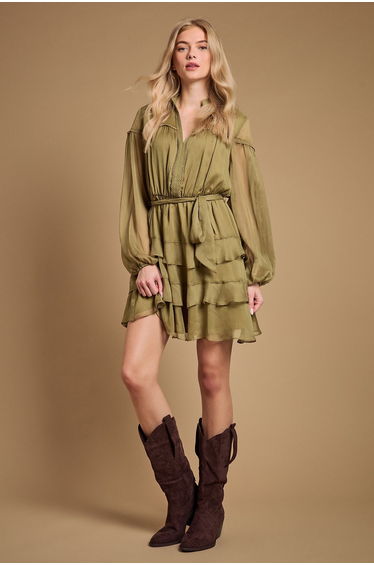 Wanda Faux Suede Slouch Western Calf Boots