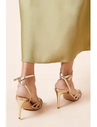 Davey Faux Leather Caged Front High Heel Stiletto Court Shoes - 2