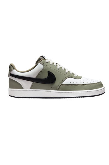Nike Mens Vision Low Leather Trainers - Grey Sage/Black/White