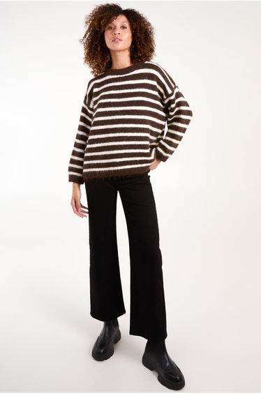 Soft Knit Round Neck Stripe Jumper