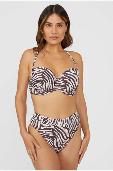 Gorgeous Animal Mid Waist Bikini Pant - animal