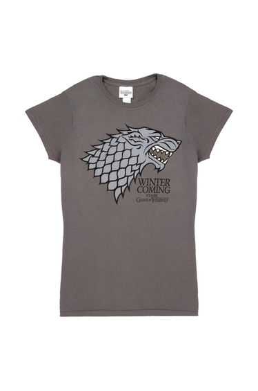 Game of Thrones Womens/Ladies Stark Sigil Winter Is Coming T-Shirt - Grey