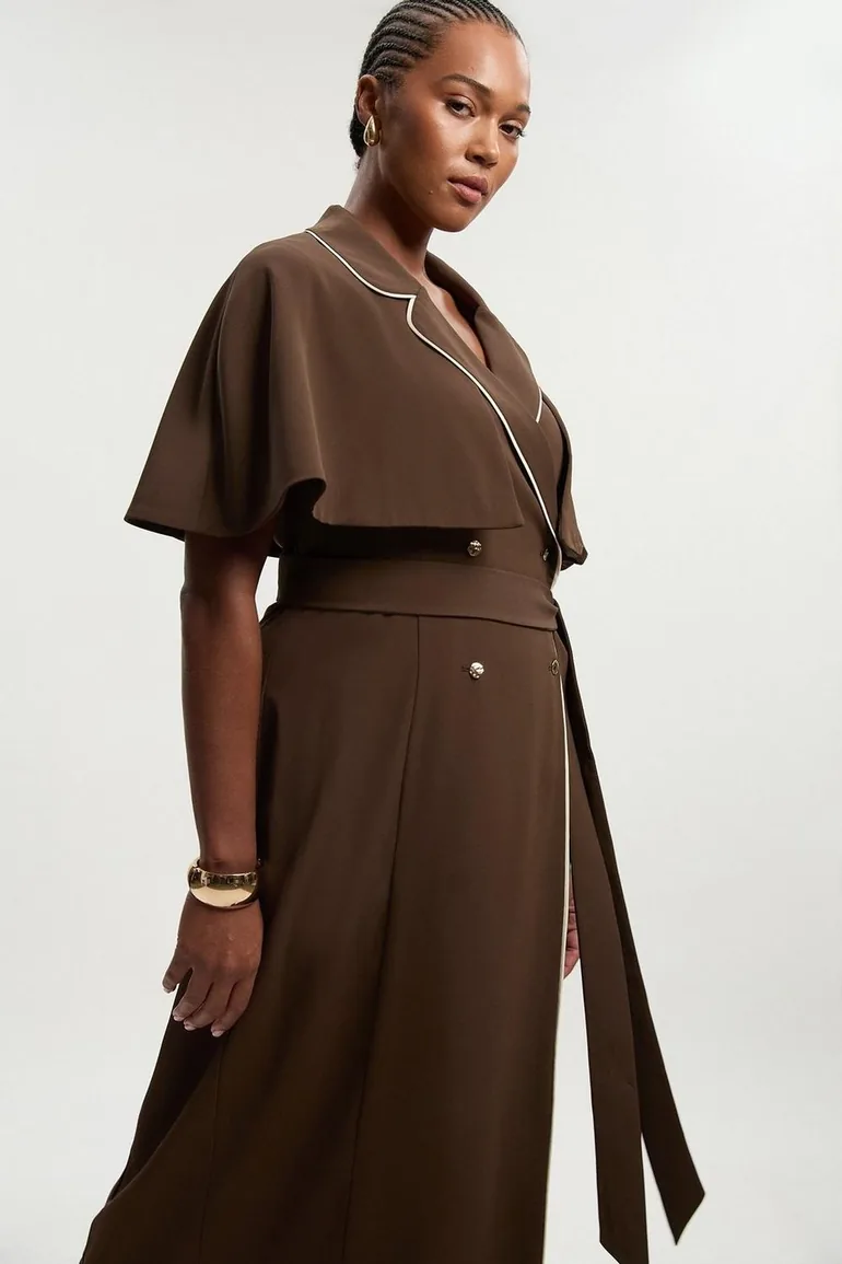 short sleeve trench dress Short Sleeve Trench Maxi Dress in Bronze Mirage  Lulu Zagame