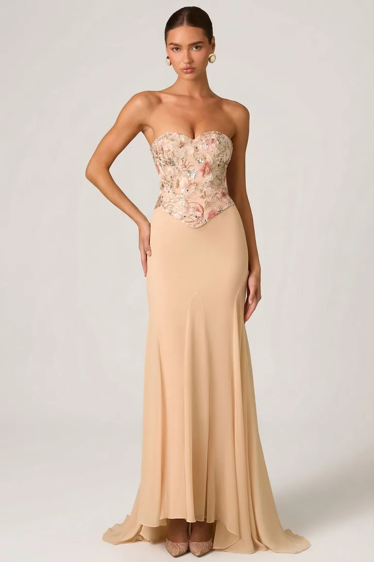 corset fishtail dress Forest Whispers  Fishtail Corset Dress