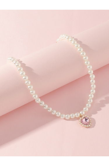 Pearl Heart Pendant Necklace