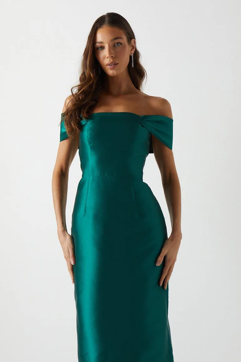 Twill Column Bridesmaids Dress - 3