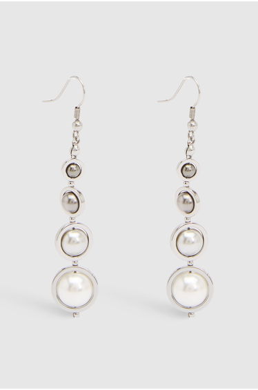 Logo Pearl Drop Earrings