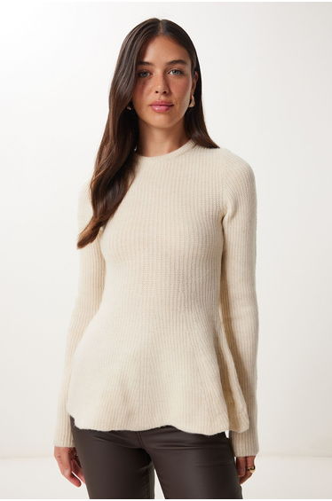 Women's Stone Flounce Knitwear Sweater