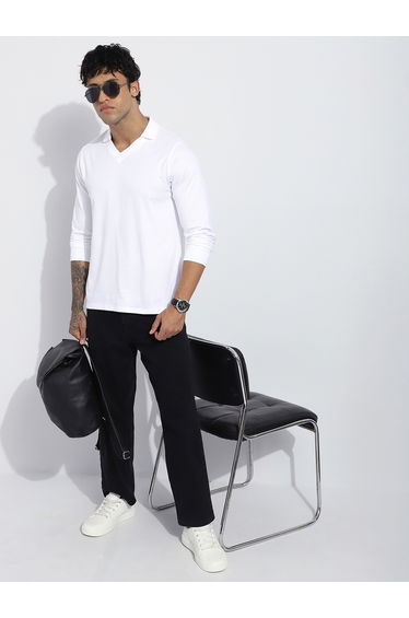 Men Regular Fit Long Sleeve Solid T-Shirt
