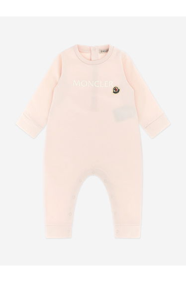 Moncler Enfant Baby Girls Logo Romper in Pink