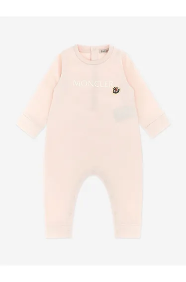 أفرول أطفال بناتي قصير بطبعة شعار - زهري