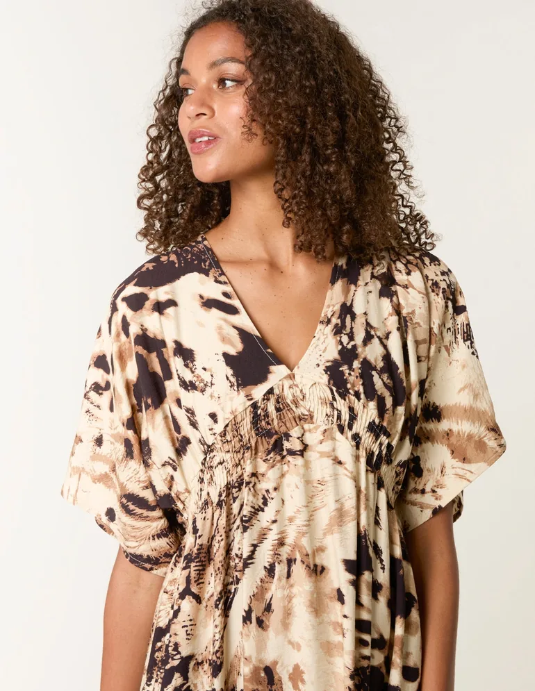 Abstract Animal Print Dress - 2