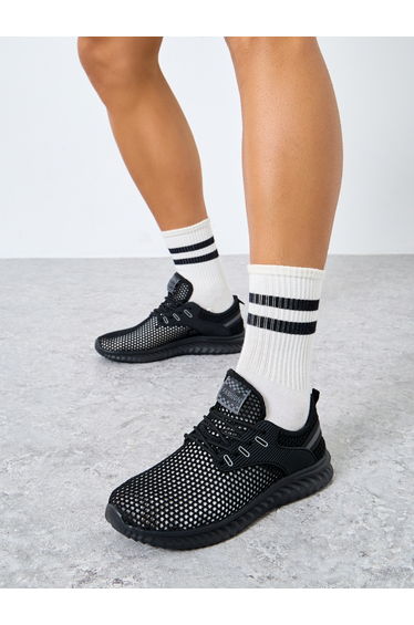Textured Lace Up Sneakers