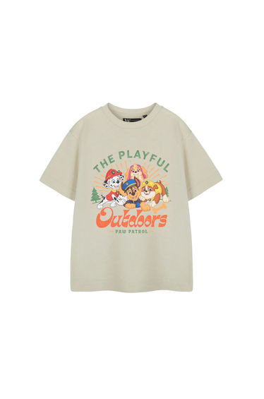 Paw Patrol Boys Playful Outdoors Short-Sleeved T-Shirt - Oatmeal