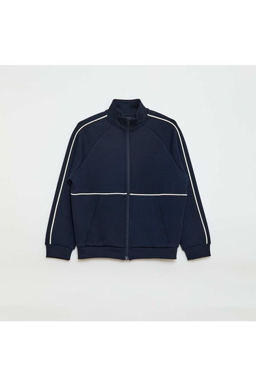 Sweatshirt with Zip Opening BLUE